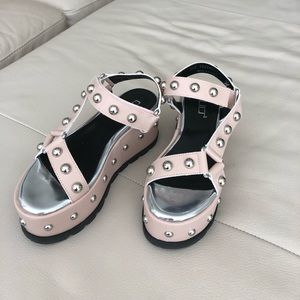 Light Pink Studs Sandals Size 36